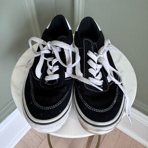 Vans Black and White Kids Sneakers